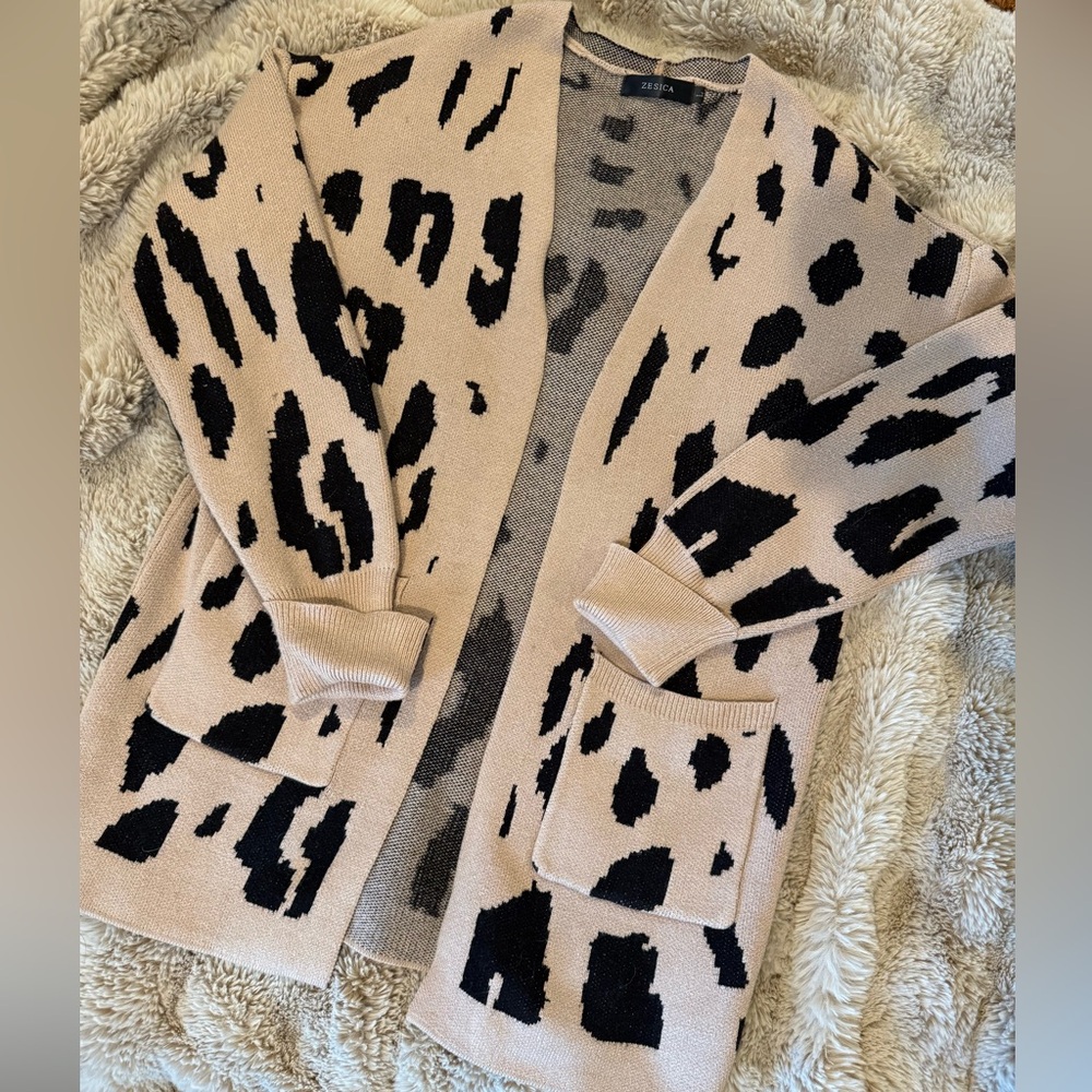 Women's Leopard Print Cardigan Sweater